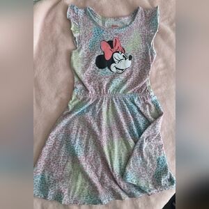 Disney Junior Minnie Multi Colored Cheetah Print Tank Dress. Size 5